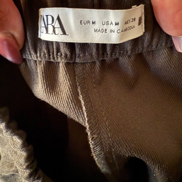 Zara Womens Black Drawstring Pants Size M - Picture 6 of 6